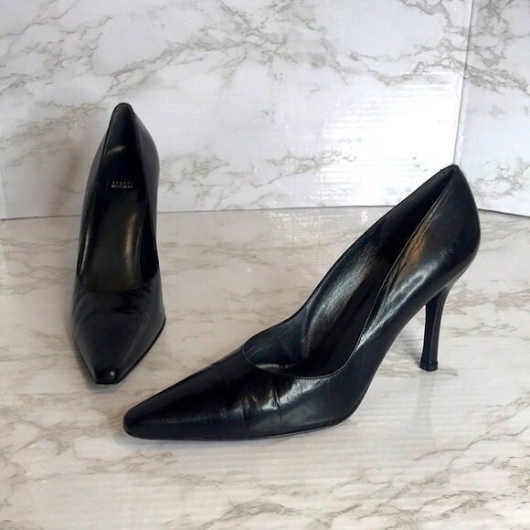 Stuart Weitzman Patent Leather Stiletto black Pumps size 9 AA - Picture 2 of 12